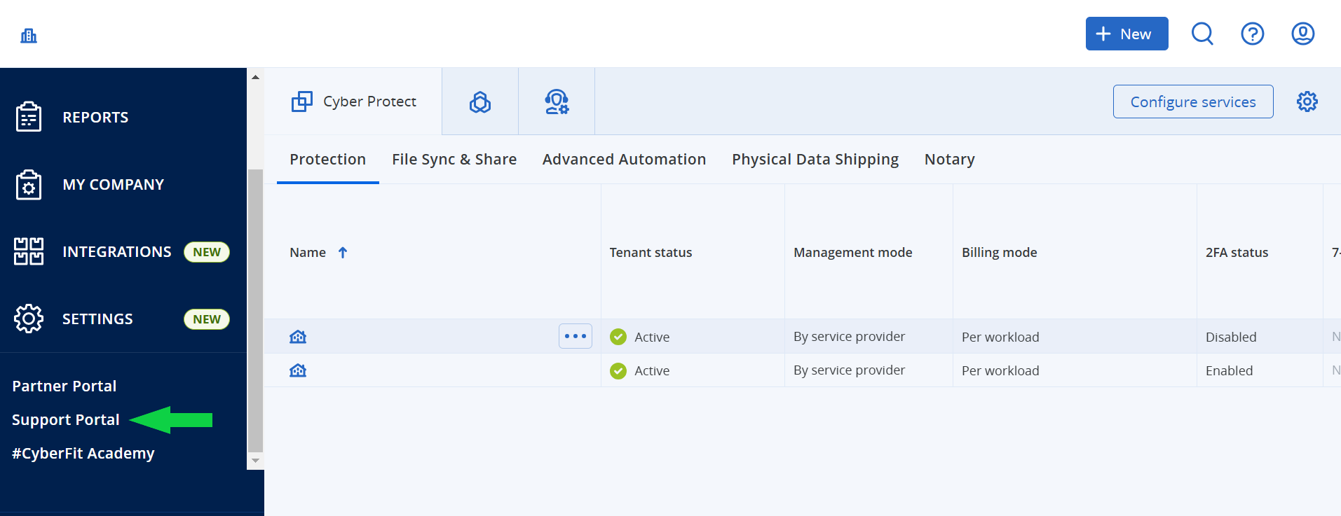 71481: New Acronis Support portal