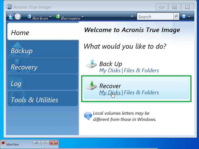 Acronis True Image: How to access network locations using bootable media