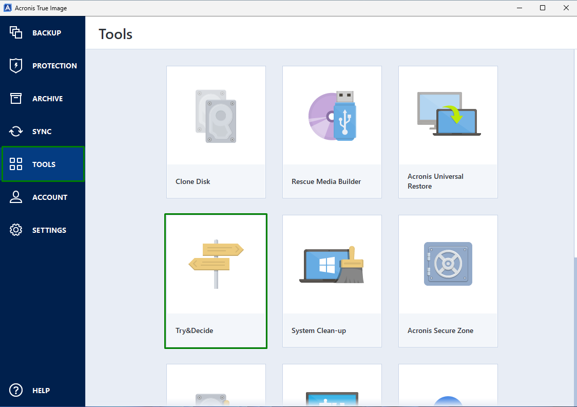 70782: Acronis True Image: Compatibility with Memory integrity feature