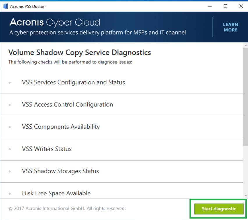 acronis true image freezes during backup