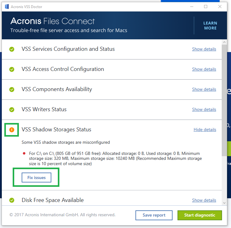 acronis true image backup failed make sure device is accessible