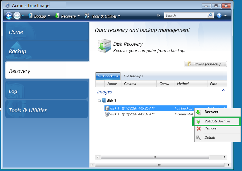 acronis true image disimillar hardware