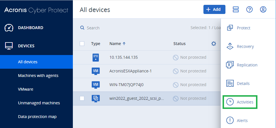 Acronis Cyber Protect: how to collect system information