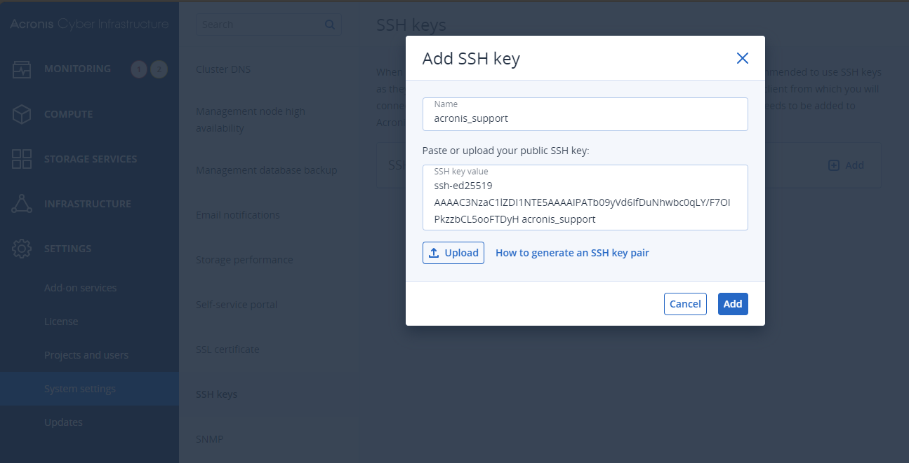 62614:Providing Remote Access to Acronis Cyber Frame / Infrastructure