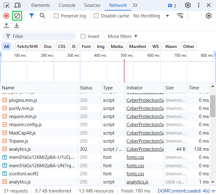 58514: Collecting HAR Log